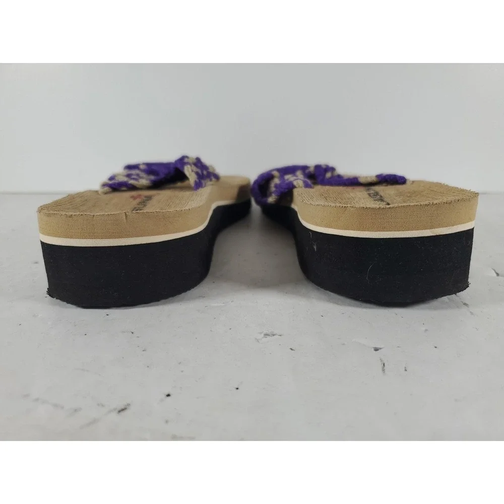 Laguna Sandal Womens S 8 Tan Thong Slip On‎ Wedge Flip Flop Casual Comfort